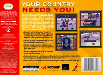 Olympic Hockey 98 (USA) box cover back